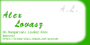 alex lovasz business card